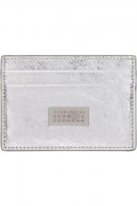 Кожаный держатель для цифровых карт Mm6 Maison Margiela, серебро