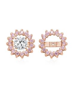 Съемные насадки на серьги-гвоздики с фианитами, покрытые золотом, из стерлингового серебра Bling Jewelry, Rose