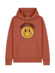 Толстовка Watapparel  Happy times smiley emoji, светло-коричневый