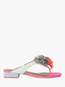 Пом-пом замшевые босоножки T-Bar Kurt Geiger London, Multi