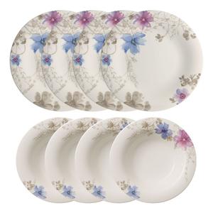 Villeroy & Boch Mariefleur Gris Обеденный сервиз Basic, 12 предметов, фарфор премиум-класса, цвет: разноцветный, мультиколор