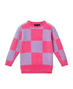Розовый клетчатый свитер для девочек-малышей Andy & Evan