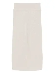Юбка миди в рубчик Lorena Antoniazzi, нейтральный