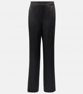 Прямые брюки tova из шелкового атласа Joseph, черный