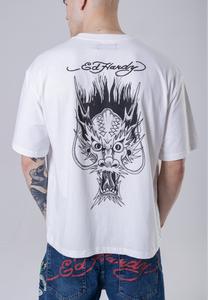 Футболка с принтом Ed Hardy, белая