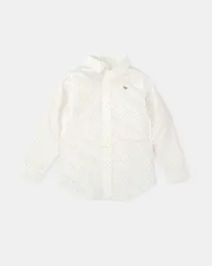 Детская белая рубашка с принтом в виде бриллиантов Tutto Piccolo, белый