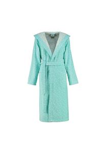 Халат капюшон горошек 5496 мята - 43 Cawö, зеленый