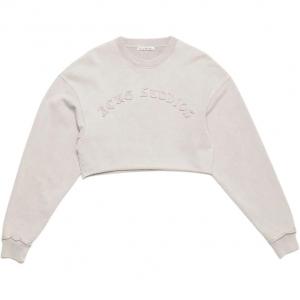 Свитер с вышитым логотипом Acne Studios, серый