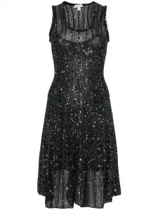 Платье миди с пайетками Alaïa, черный