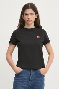 Хлопковая футболка Tommy Jeans, черный