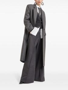 Brunello Cucinelli брюки широкого кроя с эластичным поясом, серый