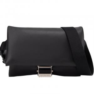 Кальвин Кляйн Сумка-пояс из комбинированного материала для женщин Space Black
