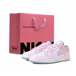 Баскетбольные кроссовки Air 1 для детей начальной школы Jordan, розовый