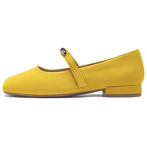 AGSDON Женские туфли Мэри Джейн на массивном каблуке 2,5 см желтые, цвет Yellow