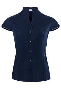 Блуза Vincenzo Boretti leicht tailliert, темно-синий