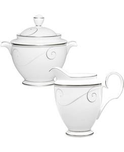 Набор для сахара и сливок Platinum Wave Noritake, белый