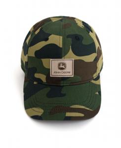 Детская бейсболка из саржи John Deere, Brown / green camo