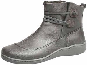 Женские ботильоны MSYINGL с плоским каблуком, поддержкой свода стопы, модной шнуровкой, винтажные повседневные короткие ботинки, Grey