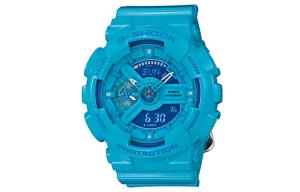 CASIO Часы Women's Liquid Crystal/Analog Dual Display Series Blue Watch GMA-S110CC-2, Blue Dial