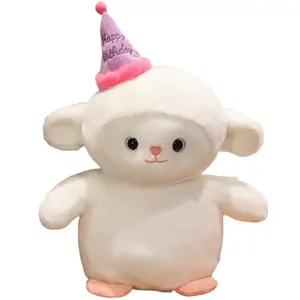 Плюшевая куколка из коллекции Birthday Hat Animal, высота 25см/35см/45см Velvet Mill, Lamb