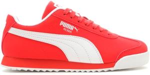 Детские кроссовки Puma Unisex-Child Roma (для детей постарше), белый/красный