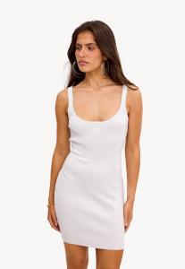 Платье LOAVIES Shift dress, Lurex Silver/White