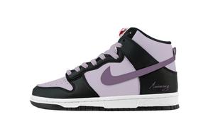 Nike Кроссовки Dunk Twilight Charm Abrasion Resistant High top Skateboard Women's Black Purple