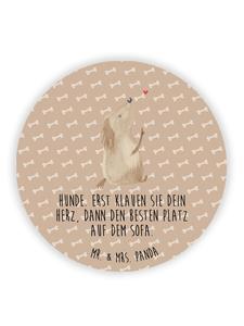 Круглый магнит с надписью «Любовь к собаке» и надписью «Счастье для собаки»  Mr. & Mrs. Panda, Hundeglück
