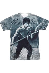 Футболка с коротким рукавом для взрослых Bruce Lee Whoooaa из 100% полиэстера Gildan, белый