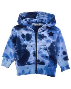 Толстовка с капюшоном LITTLE MISH Star Tie-Dye, синий