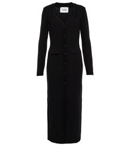 Платье миди из трикотажного хлопка Dana Nanushka, черный