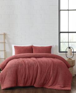 Комплект постельного белья Marshmallow Sherpa, 3 предмета, размер King Brooklyn Loom, Dusty Rose