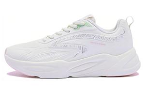 Амортизирующие легкие низкие кроссовки женские бело-розовые QIAODAN