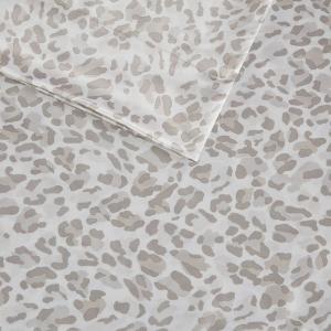 Комплект постельного белья или наволочек с роскошным атласным принтом Madison Park Essentials, цвет Taupe Leopard