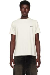 Хлопковая мини-футболка с логотипом We11Done, цвет ivory