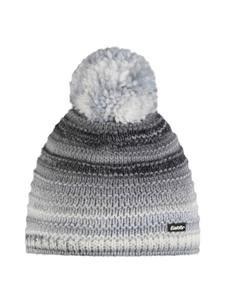 Вязаная шапка из миката с помпоном серого цвета Eisbär