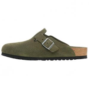 Birkenstock Бостонские тапочки Soft Footbed EVA с закрытым носком, устойчивые к истиранию, унисекс, Green, Regular, свободная посадка