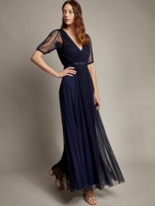 Макси-платье элли Monsoon, темно-синий