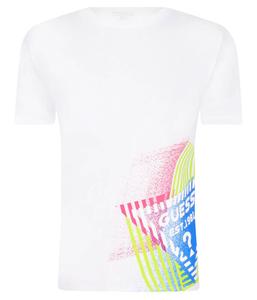 Футболка Guess Regular Fit с цветным принтом, белый