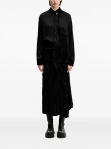 Платье Ottolinger с гофрированным атласом, черный