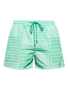 Плавки-шорты с кулиской и узором Paul Smith, зеленый