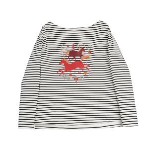 ELLE Футболка женская в полоску с круглым вырезом, умеренно прямого кроя