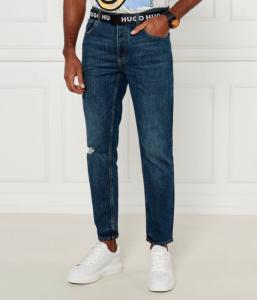 Джинсы мужские Hugo Blue с эффектом потертости, синий