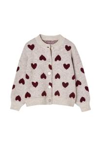 Кардиган Vertbaudet MIT JACQUARD-HERZEN, Beige/Golden/Beige