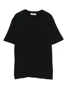 Футболка с тисненым логотипом MSGM Kids, черный