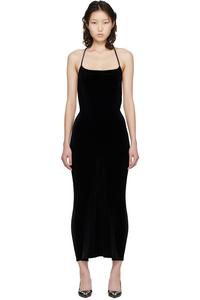 Вшитые леггинсы, макси-платье Vetements, черный