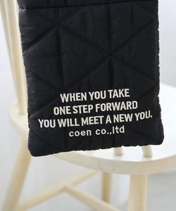 Двусторонняя стеганая сумка через плечо с вышитым логотипом и геометрическим узором Coen, цвет Black