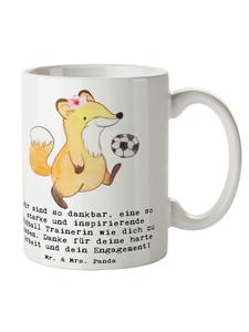 Кружка с надписью Спасибо футбольному тренеру белого цвета Mr. & Mrs. Panda