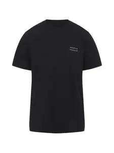 Хлопковая футболка с логотипом Moncler, черный