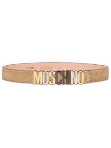 Moschino ремень с логотипом, коричневый